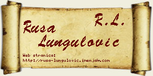 Rusa Lungulović vizit kartica